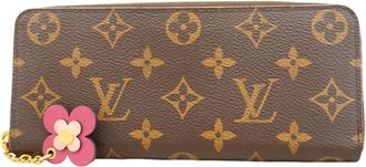 Louis Vuitton Brown Hot Pink Long Wallet (Bi-Fold) (Pre-Owned)