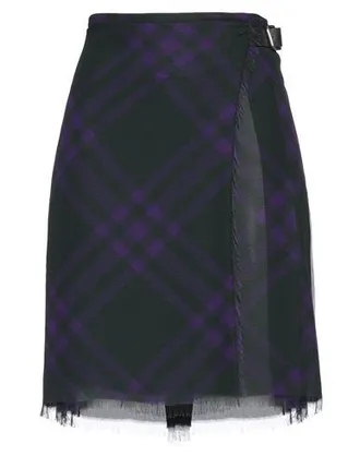 Burberry Grey wool kilt skirt with Check pattern from