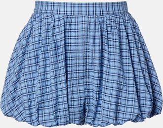 Faithfull The Brand Mira checked cotton shorts