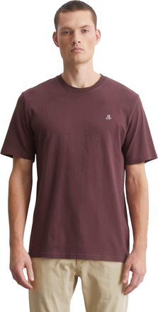 Marc O'Polo T-Shirt MARC OPOLO, Herren, Gr. XXL, rot (schwarz romance), Jersey, Obermaterial: 100% Baumwolle, Basic, Rundhals, Shirts T-Shirt, Logo-T-Shirt aus Bi