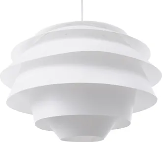 Beliani L&aacute;mpara Colgante Blanca 170 Cm Con Forma Abstracta De Flor Pantalla Moderna Luz Difusa Congo