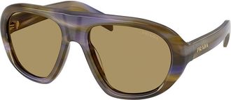 Prada PR C05S 23G70G Womens Sunglasses Brown Size 57