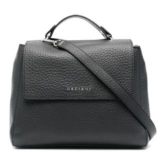 Orciani Tassen, Dames, Zwart, ONE Size, Leer, Sveva Soft Small leren handtas met schouderriem