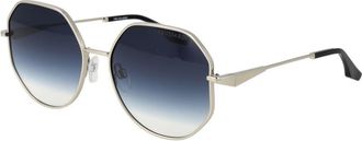 Trussardi Silver Metal Sunglasses