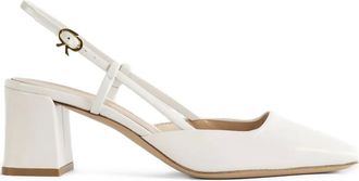Gianvito Rossi 55mm slingback square-toe pumps - Neutrals