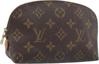 Louis Vuitton Pre-owned Clutches, female, Brown, Size: ONE SIZE Pre-owned Vintage Monogram Canvas Pouch