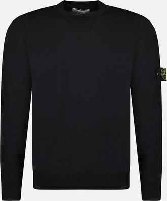 Stone Island Mens Stone Island Pure Light Wool Crewneck in Black - Size: 40