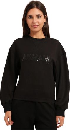 A|X Armani Exchange Stretch Viscose Scuba Sweatshirt - Dames - Sweatshirts - Zwart - XL - Polyester - Hoodies & sweatvesten