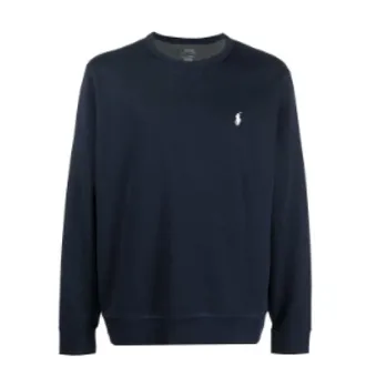 Polo Ralph Lauren Sweatshirts, male, Blue, Size: S 30/1 Double Knit Sweatshirt