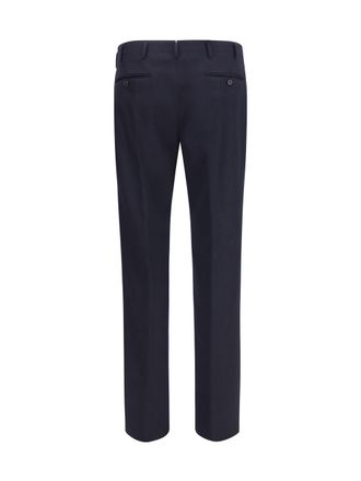 Prada Mens Tailored Trousers Bleu Fleece Wool Ovis Aries