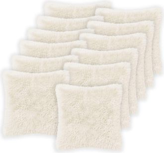 vidaXL Funda De Almohada 12 Pcs Heerlen Blanco 45 X 45 Cm Fleece Pv Vidaxl