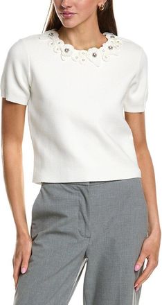 endless rose Endless Rose Floral Detail Short Sleeve Sweater