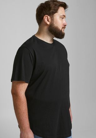 Jack & Jones Plus Size T-Shirt NOA TEE, Herren, Gr. 4XL, schwarz, Single Jersey, Obermaterial: 100% Baumwolle, JACK & JONES PLUSSIZE, unifarben, Basic, normal normal, Rundha