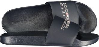 Tommy Hilfiger Logo-Embroidered Polyurethane Slipper - Blue