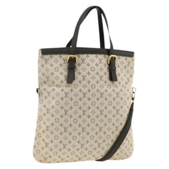 Louis Vuitton Pre-owned Tote Bags, female, Beige, Size: ONE SIZE Pre-owned Monogram Mini Canvas Tote Bag