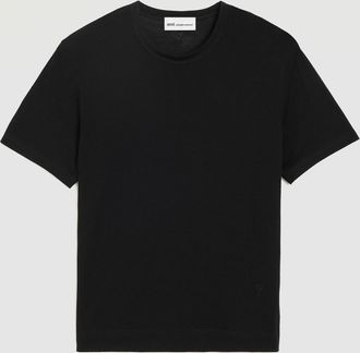 Ami T-Shirt With Ami De Coeur Patch Noir