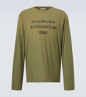 Acne Studios Logo cotton and hemp jersey T-shirt