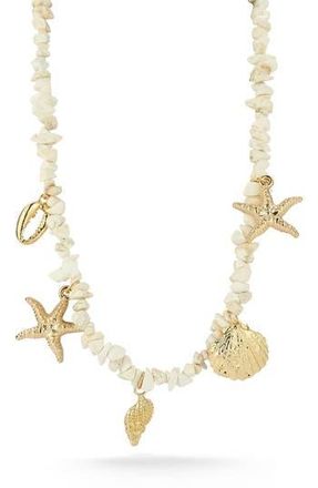 Sphera Milano Shell Charm Necklace in Gold at Nordstrom Rack
