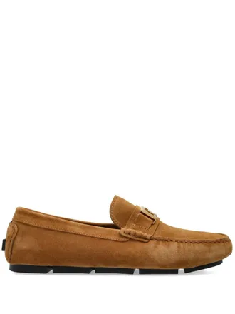 Versace logo-buckle loafers - Neutrals