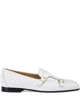 Doucal's double-buckle loafers - White