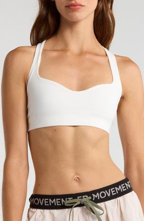 Free People FP Movement Win Win Sweetheart Racerback Bra in White at Nordstrom, Size X-Large