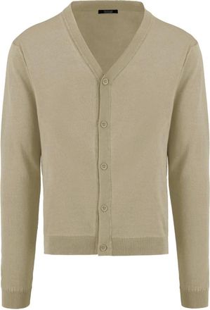 Bomboogie Cardigan in cotone con scollo a V - - Knitwear - Uomo - Beige - L