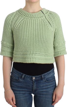 Ermanno Scervino Cropped Knit Sweater Knitted Womens Jumper