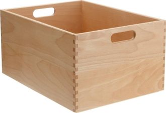 ZELLER Caja De Almacenamiento Multifuncional Madera Natural De Haya