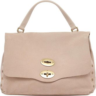 Zanellato Postina Jones Schoudertas - Dames - Handtassen - Beige - ONE Size - Leer - Tassen