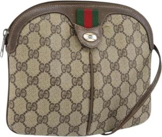 Gucci Pre-owned Cross Body Bags, female, Beige, Size: ONE SIZE Pre-owned Vintage Canvas Cross Body Bag