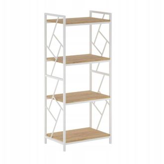 OEM Estanter&iacute;a De Madera De Roble Natural Blanco Para Oficinas Furnitex