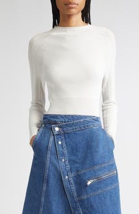 3.1 Phillip Lim Funnel Neck Knit Top in Ivory at Nordstrom Rack, Size Small