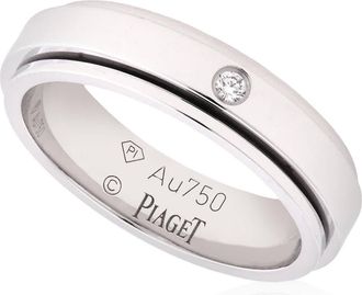 Piaget 18k White Gold Possession Wedding Diamond Ring, Size 58