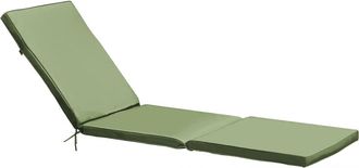 Oviala Coussin ba&ntilde;o de sol poli&eacute;ster verde cactus 186x53x5 cm