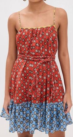 Rhode Resort Nala Dress In Multi Gem Bloom Mini