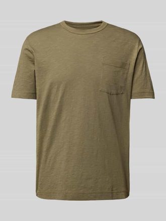 Marc O'Polo Regular Fit T-Shirt aus weichem Slub Jersey in Oliv, Gr&ouml;&szlig;e XXL