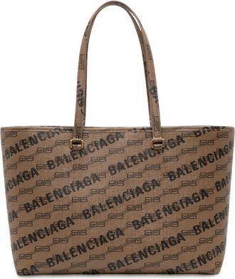 Balenciaga Pre-owned Balenciaga BB Monogram Coated Canvas Signature Shopper M 2Y2DP9ANIJOKCJJW