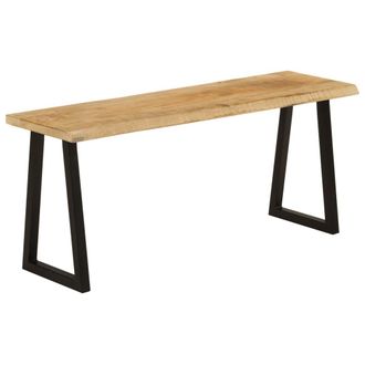 vidaXL Vidaxl - Banco Con Borde Natural De Madera De Mango Maciza 105 Cm