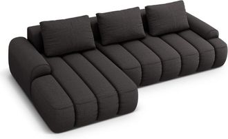 CXL by Christian Lacroix Sof&aacute; cama esquinero con ba&uacute;l 3 plazas tejido estructural gris oscuro