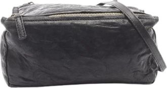 Givenchy Pre-owned Pandora Leren Schoudertas - Dames - Vintage Schoudertas - Zwart - ONE Size - Leer - Vintage