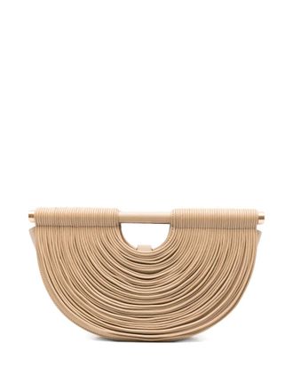 Cult Gaia Lou pleated half-moon tote bag - Neutrals