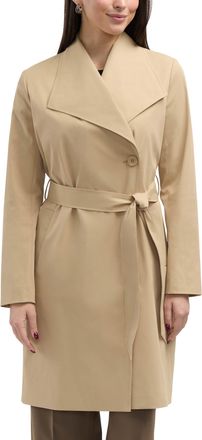 Ellen Tracy Womens Classic Long Trench
