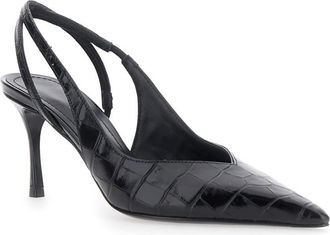 Ferragamo Black Slingback Pumps