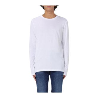 Dondup Long Sleeve Tops, male, White, Size: 2XL Long Sleeve Crew Neck TShirt