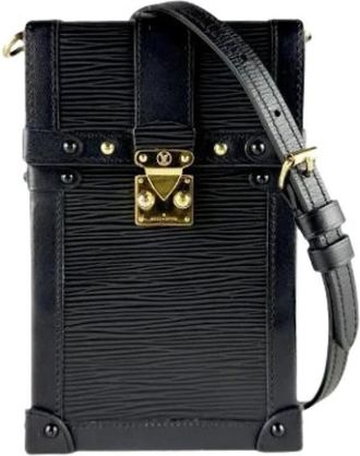 Louis Vuitton Pre-owned Pochette Schoudertas - Dames - Vintage Mini Tas - Zwart - ONE Size - Leer - Vintage