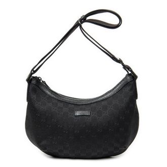 Gucci Pre-owned Womens Halfmoon Messenger Shoulder bag - Black - One Size