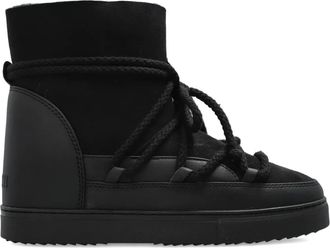 INUIKII rope-laces leather snow boots - women - Lamb Skin/Leather/Rubber - 36 - Black