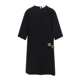 Celine Celine, Kleedjes, Dames, Zwart, S, Viscose Midi Jurk