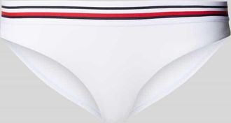 Tommy Hilfiger Bikinihose mit Logo-Tape in Weiss, Gr&ouml;&szlig;e L