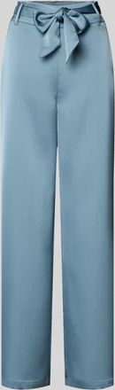 Zero Hose mit weitem Bein und Bindegürtel in Bleu, Größe 34